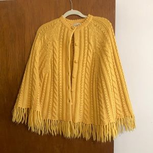 100% wool vintage yellow cape